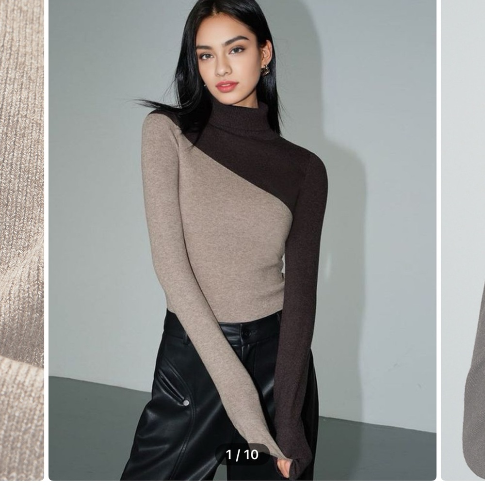 Commense Taupe Knit Sweater